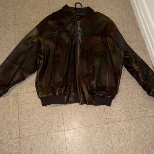 Pelle Pelle Dark Brown Leather Bomber Jacket